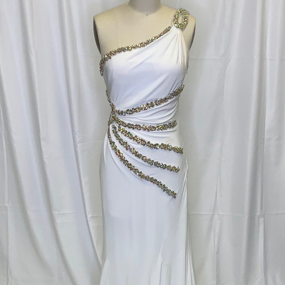 Beaded Jersey Knit Gown
